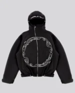 BLACK WINDBREAKER JACKET