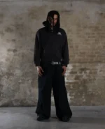 DARK GREY DISTRESSED ZIP - 1