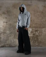 GREY DISTRESSED ZIP - 1